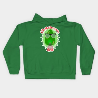 Christmas Nerd Holiday Lightbulb Slogan Kids Hoodie